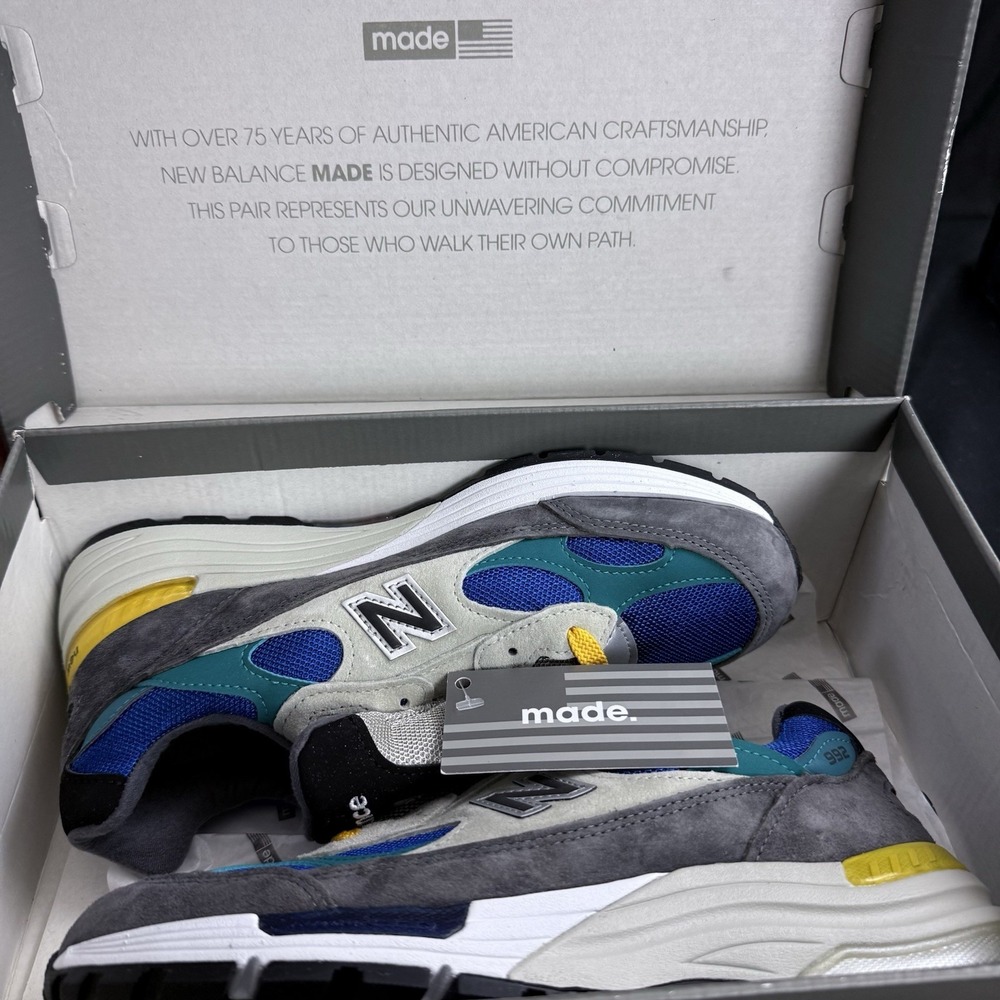 New Balance 992‎ X Billy's M992RR Size 7 Colorblock "Grey Blue Teal" Made In USA - Picture 9 of 10